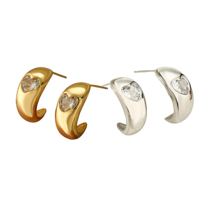 Spark heart earrings