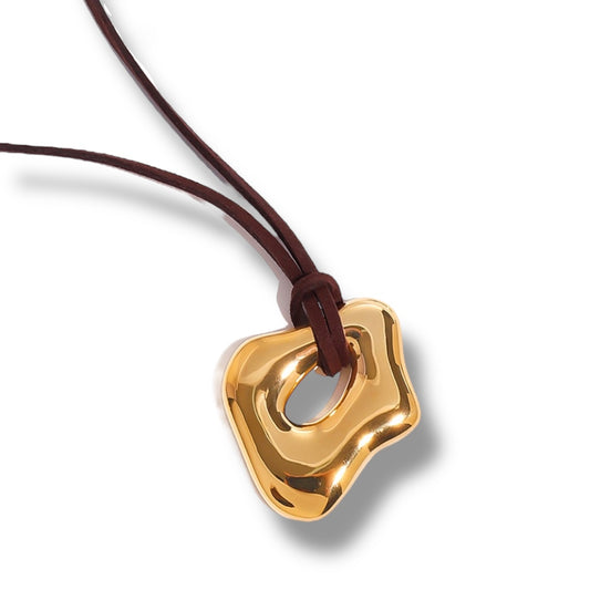 Victoria Necklace (Brown & Gold)