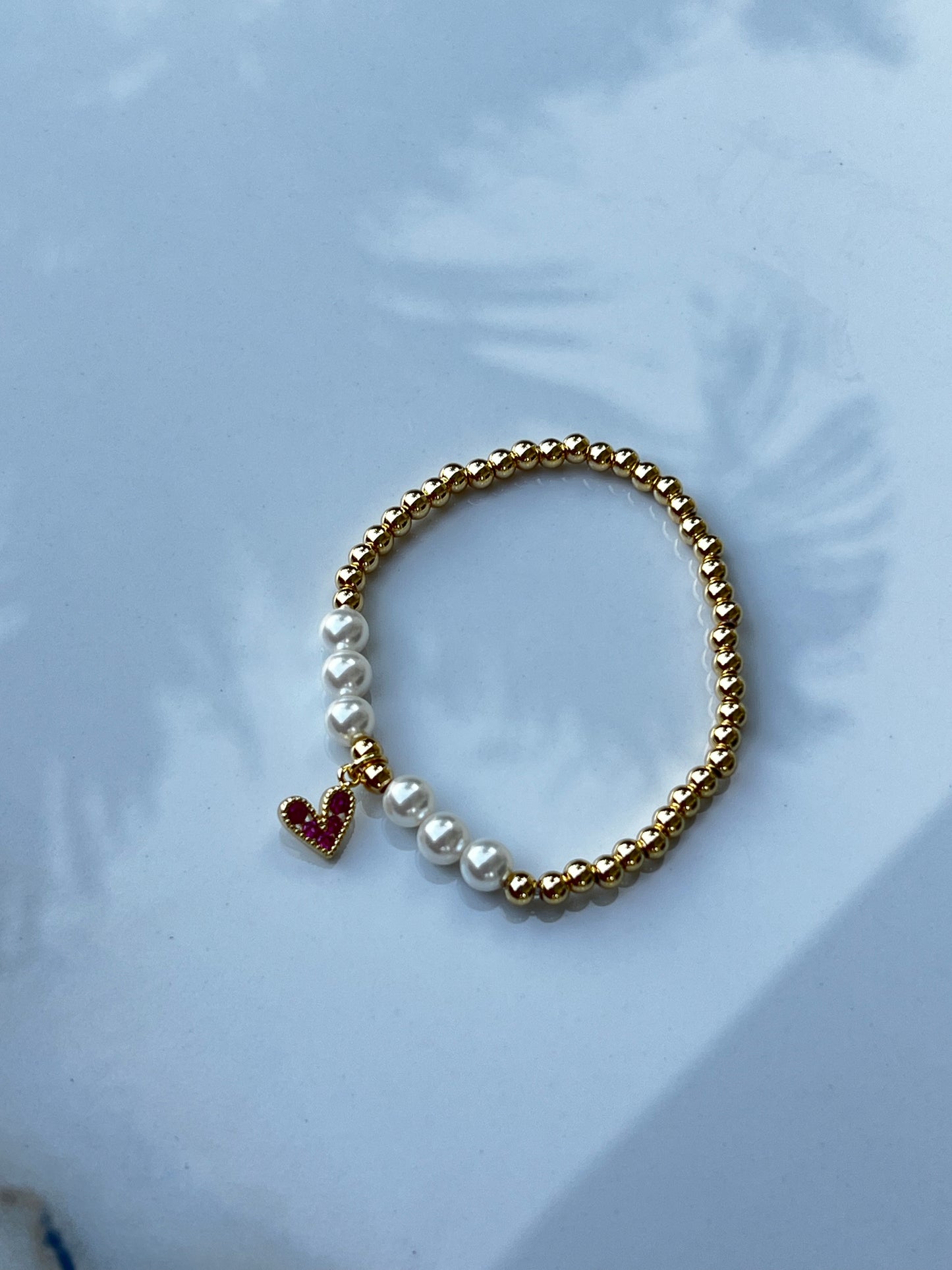 Heart beaded bracelet